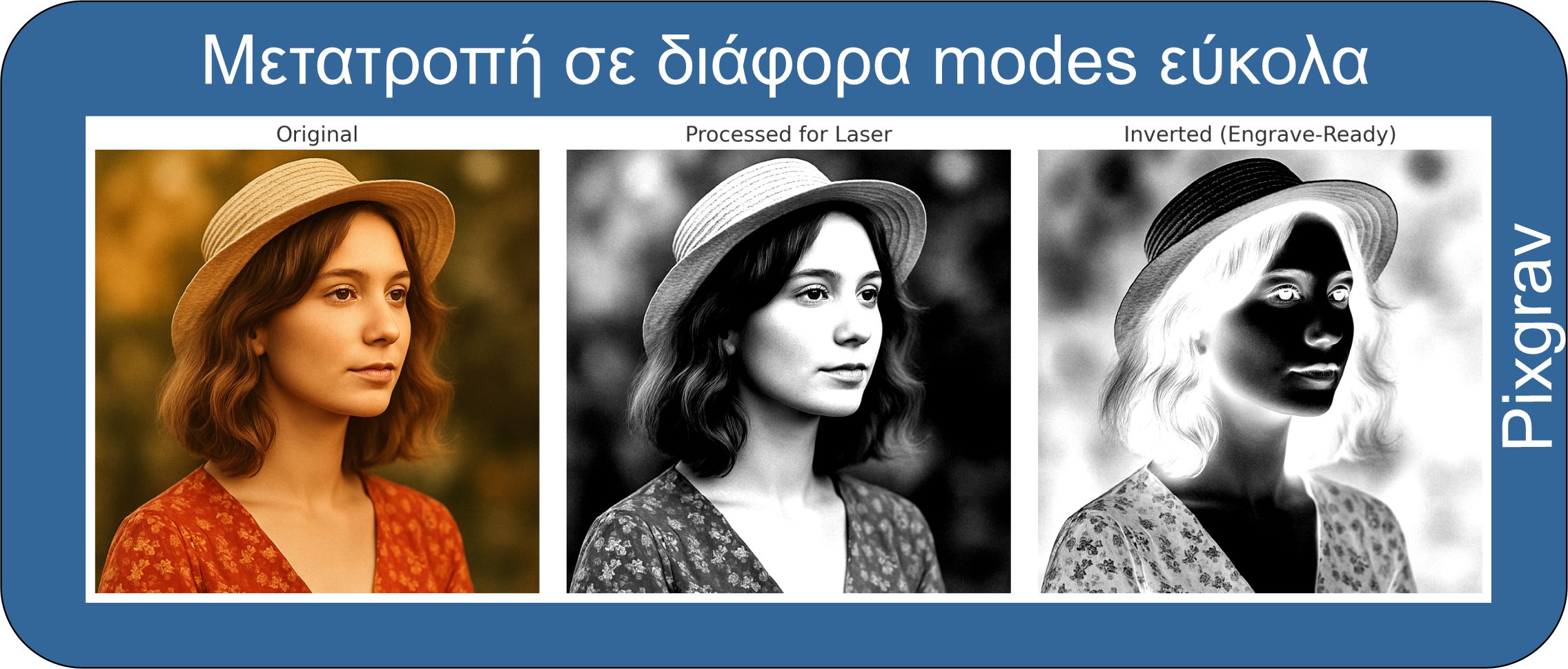 Παράδειγμα προετοιμασίας εικόνας για laser engraving